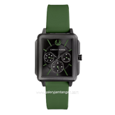 CHRIST VERRA LITE CV 12260L-36 BLK/GRN Women Watches Green Black Rubber Strap